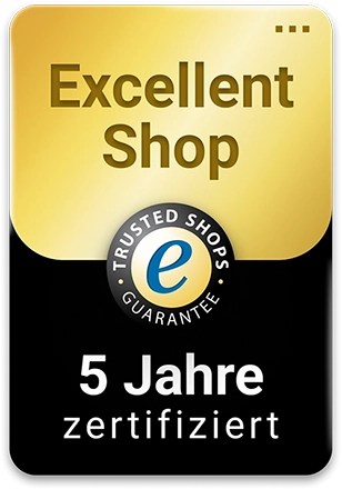 Trusted Shops Excellent Shop – 5 Jahre