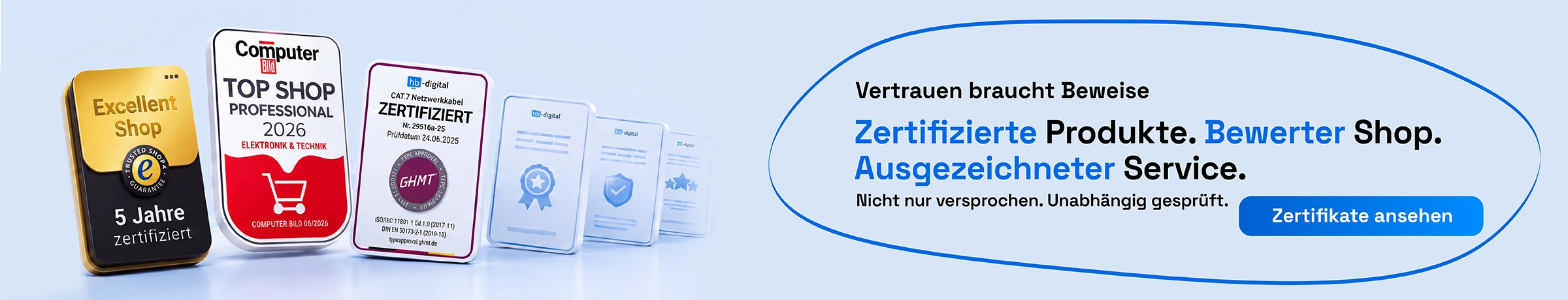 Zertifizierungen und Auszeichnungen von hb-digital