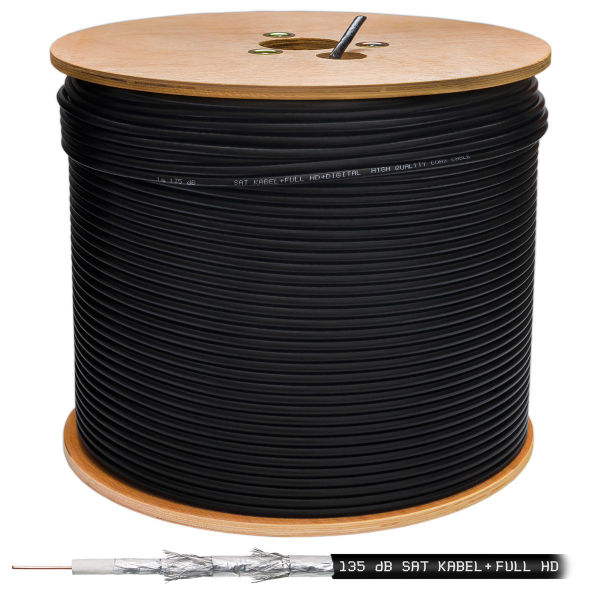 100m Cavo Coassiale 8k Cavo SAT /> 135db digitale antenna cavo TV coassiale UHD 4k